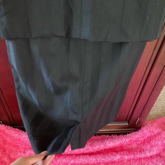 Vintage 2-pc double breasted Black Suit Size 6 - Picture 12 of 16